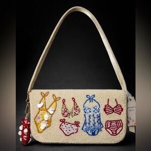 Bathing Suit Beaded Shoulder Bag